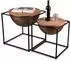 Mirrors and More Celli Beistelltisch Holz/Metall, braun/schwarz (58224512-0)