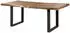 Massivmoebel24 Freeform 5 Baumkantentisch Mango 240x100x77cm natur lackiert, U-Beine anthrazit (09-114-844-9206)