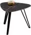 M2 Kollektion Liv 1 Beistelltisch Metall/Stein 45x35x45cm Schwarz (303677)
