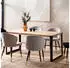 Wohnling Esstisch 120x60x76cm Akazie Massivholz Metallbeine Industrial (WL7.046)