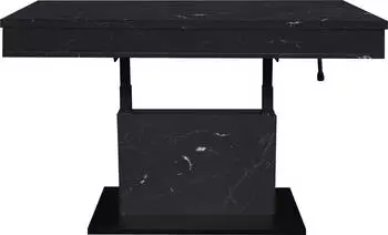 M&auml;usbacher Lift Couchtisch h&ouml;henverstellbar 110x60cm Keramik Optik Schwarz (HARPER MIGORI 1)