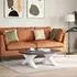 vidaXL Couchtischbeine X-Form 2 Stk. Stahl Weiß 70x(30-31)cm (4012945)