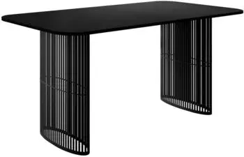 Mirjan24 Arcadia 160 Ausziehbarer Esstisch, Metall, Schwarz, 160x76x90cm