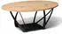 M2 Kollektion Couchtisch Mona Artisan-Eiche/Schwarz Oval 100x40cm