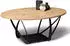 M2 Kollektion Couchtisch Mona Artisan-Eiche/Schwarz Oval 100x40cm