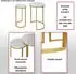 Mendler HWC-K46 2er-Set Beistelltische, Marmoroptik MDF, Weiß/Gold (HWC-K46)