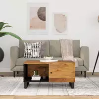 The Living Store Couchtisch 80x50x40 Cm Altholz Massiv & Holzwerkstoff -...