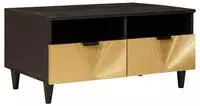 vidaXL Couchtisch Schwarz und Gold 40 x 33 x 46 cm Holzwerkstoff