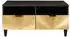 vidaXL Couchtisch mit Schubladen Schwarz/Gold 80x54x40cm Massives Mangoholz (4017841)