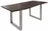 Massivmoebel24 FREEFORM 3 Baumkantentisch Akazie 220x100x76cm, grau, Beine silber matt (09-112-814-1264)