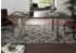 Massivmoebel24 FREEFORM 3 Baumkantentisch Akazie 220x100x76cm, grau, Beine silber matt (09-112-814-1264)
