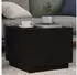 vidaXL Couchtisch mit LED-Leuchten Schwarz Eichen-Optik 50x50x40cm (862259)