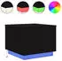 vidaXL Couchtisch mit LED-Leuchten Schwarz Eichen-Optik 50x50x40cm (862259)