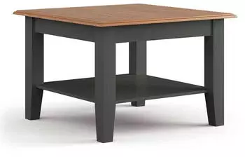 Pharao24 Sofatisch Couchtisch in quadratischer Form mit Massivholzplatte (10129727)