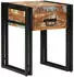 vidaXL Beistelltisch mit Schublade, Altholz Massiv, Schwarz, 40x40x50cm