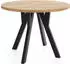 WFL GROUP Avero Black Esstisch rund ausziehbar Eiche Craft Braun 100–200cm (800001124064)