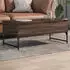 vidaXL Couchtisch Holzwerkstoff & Metall 100x50x40cm Braun Eichen-Optik (845380)