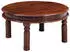 Massivmoebel24 Oxford Couchtisch rund Akazie massiv 90x90x45cm nougat lackiert (09-200-620-0130)