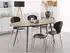 Beliani Oval dining table with oak wood effect and brown and black metal legs