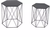 Svita Harpa 2er-set Beistelltische Couchtisch Modern Schwarz