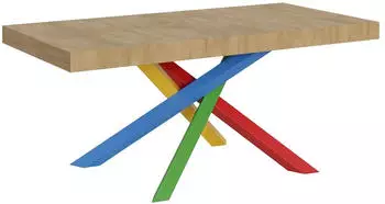 Itamoby Volantis Ausziehtisch 90x180/440cm Eiche Natur Gestell 4/B (VE180TAV4B440-QN)