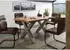 Massivmoebel24 Freeform 5 Baumkantentisch Mango 140x90x77cm natur lackiert, X-Beine silber (09-104-844-9911)