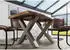 Massivmoebel24 Freeform 5 Baumkantentisch Mango 140x90x77cm natur lackiert, X-Beine silber (09-104-844-9911)