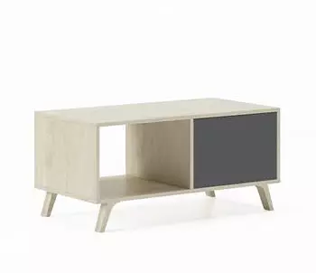 Skraut Home Wind Couchtisch 45x92x50cm Holz Puccini/Grau (DV-HZ0I-RCOF)