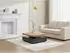 Kauf-Unique Kyria Couchtisch 80x80cm, 1 Schublade, Drehplatte, MDF, Anthrazit & Eiche