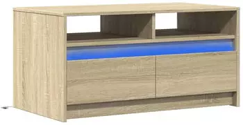 vidaXL Couchtisch LED Sonoma-Eiche, Holzwerkstoff (851993)