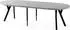 WFL GROUP Twixy XXL Esstisch rund ausziehbar, Grauer Beton, schwarze Holzbeine, 100–250cm (48780702-02)
