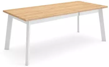 Skraut Home Esstisch 194x90x75cm f&uuml;r 10 Personen, Holzbeine, Eiche (390_37)
