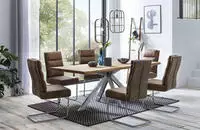 Home affaire Esstisch "Tristan natur" mit echter Baumkante