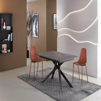Stones Pulse Ausziehbarer Tisch Melamin schwarz 140/190x90cm