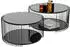 KARE Wire Double Couchtisch 2er Set, Glas, rund, schwarz (87442)