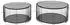 KARE Wire Double Couchtisch 2er Set, Glas, rund, schwarz (87442)