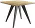 WFL GROUP Quadro ausziehbarer Esstisch quadratisch 100-200cm, Wotan Eiche, schwarze Beine (50616558-13)