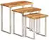 vidaXL Satztische mit Baumkante 3er-Set Massivholz Akazie (372761)