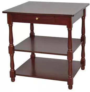 Moebel Direkt Online Beistelltisch Martha mit Schublade & 2 Ablagen, Massivholz, 52x54x48cm