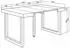 Skraut Home Ausziehbarer Konsolentisch 140x90x73cm, 6 Personen, Holzbeine, Eiche (179_35)