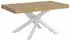 Itamoby Volantis Ausziehtisch 160/264x90cm Eiche Natur, Tischbeine Weiß (VE160TAVLTALL-QN-BI)