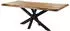 Massivmoebel24 Freeform 5 Baumtisch Mango 200x100x79cm natur lackiert, Mikado-Beine anthrazit matt (09-110-844-9234)