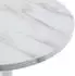 Oviala Rivoli Runder Esstisch 60cm Weißer Stahlfuß Marmoroptik Weiß (113156)