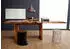 Massivmoebel24 Freeform #200 Baumtisch mit Ansteckplatte Akazie 180-240x110x78cm walnuss lackiert (09-108-814-0200)