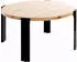 HAKU Couchtisch Rund Holzwerkstoff/Metall Eiche/Schwarz, 75x42cm