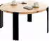 HAKU Couchtisch Rund Holzwerkstoff/Metall Eiche/Schwarz, 75x42cm