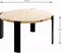 HAKU Couchtisch Rund Holzwerkstoff/Metall Eiche/Schwarz, 75x42cm