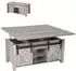VEVOR Lift-Top Couchtisch 100cm, Scheunentor-Design, verstecktes Staufach, Eiche (rustikal)