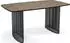 WFL GROUP Cavaro Esstisch ausziehbar 180–260cm Beton-Optik Dunkelgrau, schwarze Metallbeine (48780653-11)