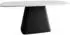 Mirjan24 Couchtisch Noa Oval 120x48x60cm Holzwerkstoff/Stahl Weiß/Schwarz